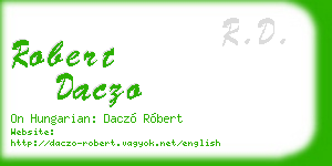robert daczo business card